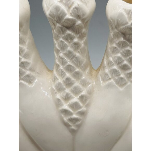 Mid Century Cream Quintal Five Finger Vase Posy Holder Ceramic 7.5 inch - Picture 2 of 7